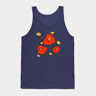 poppy pattern Tank Top